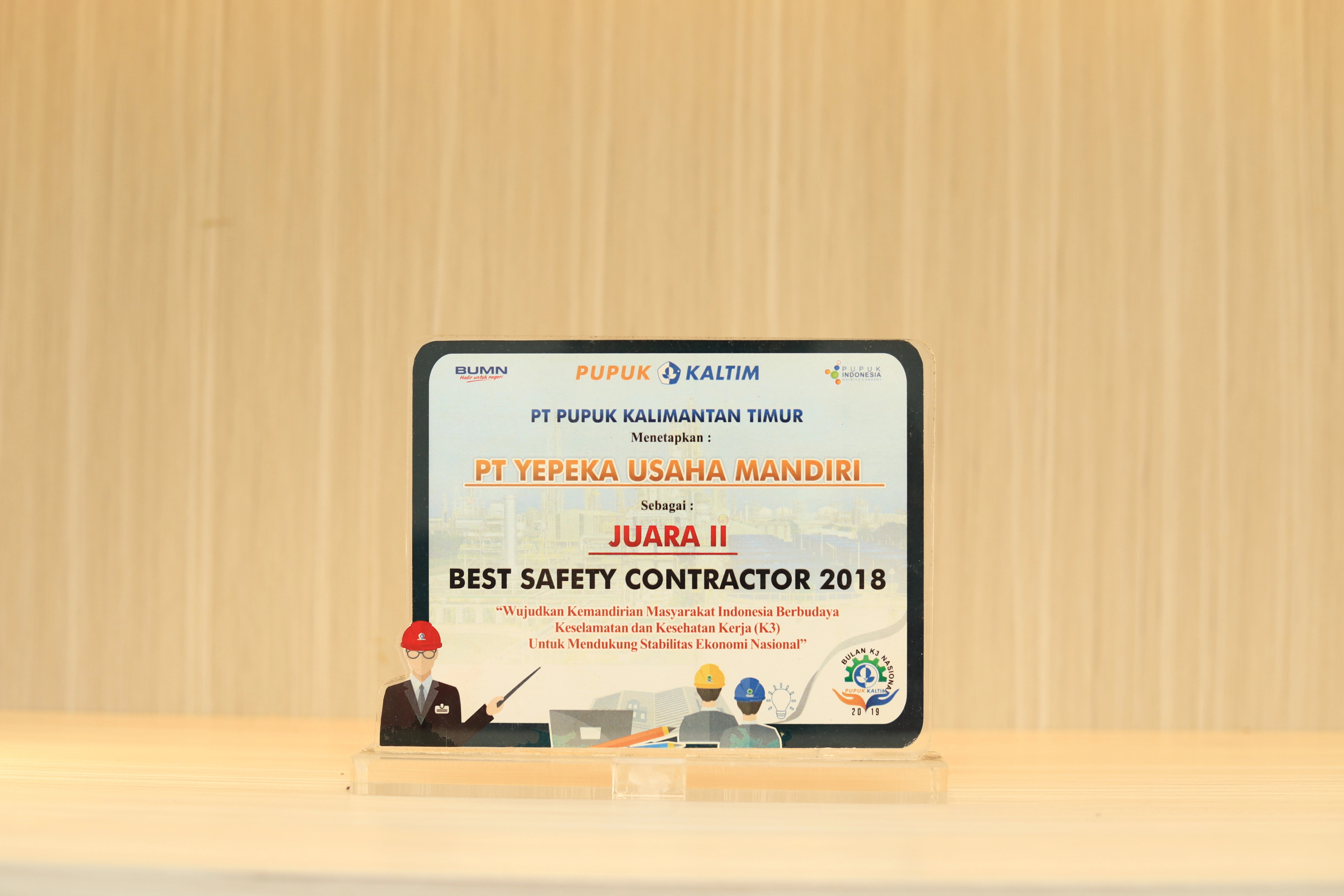Penghargaan - Juara 2 Best Safety Contractor 2018